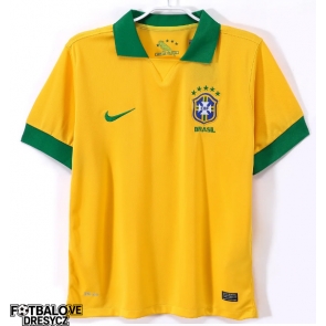 Brazílie 2013 Retro Domácí Dres Krátký Rukáv